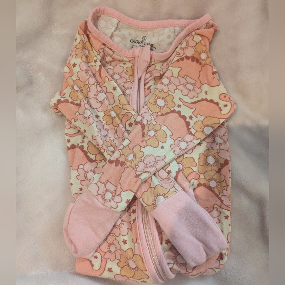 Caden Lane Floral Dino Sleeper